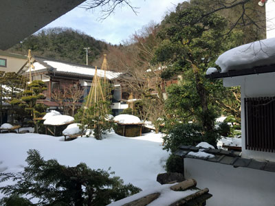 2月22日の中庭風景 城崎温泉 ときわ別館 公式サイト